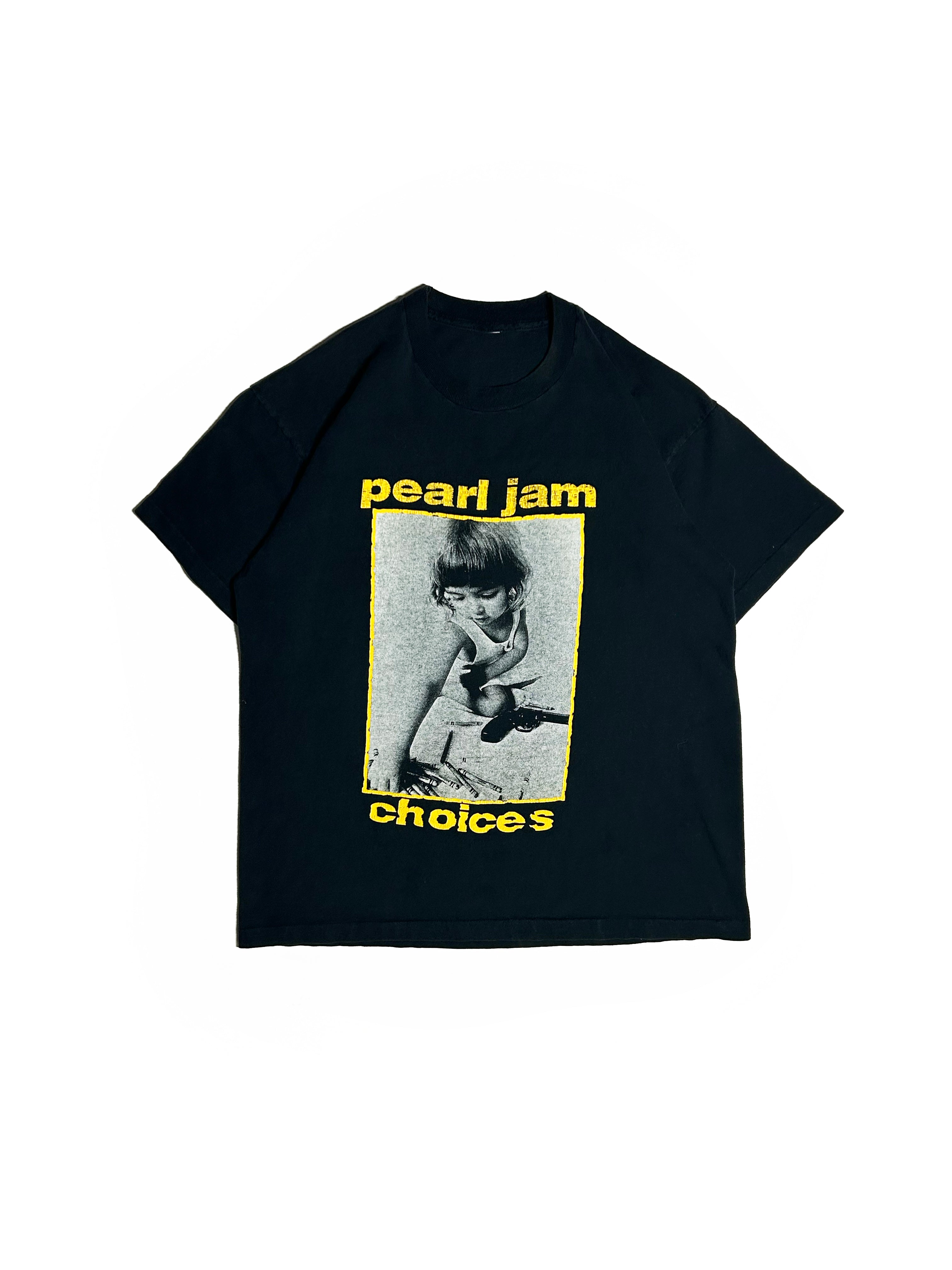 Vintage 1992 Pearl Jam Choices 'Prefer Crayons to Guns' T-Shirt