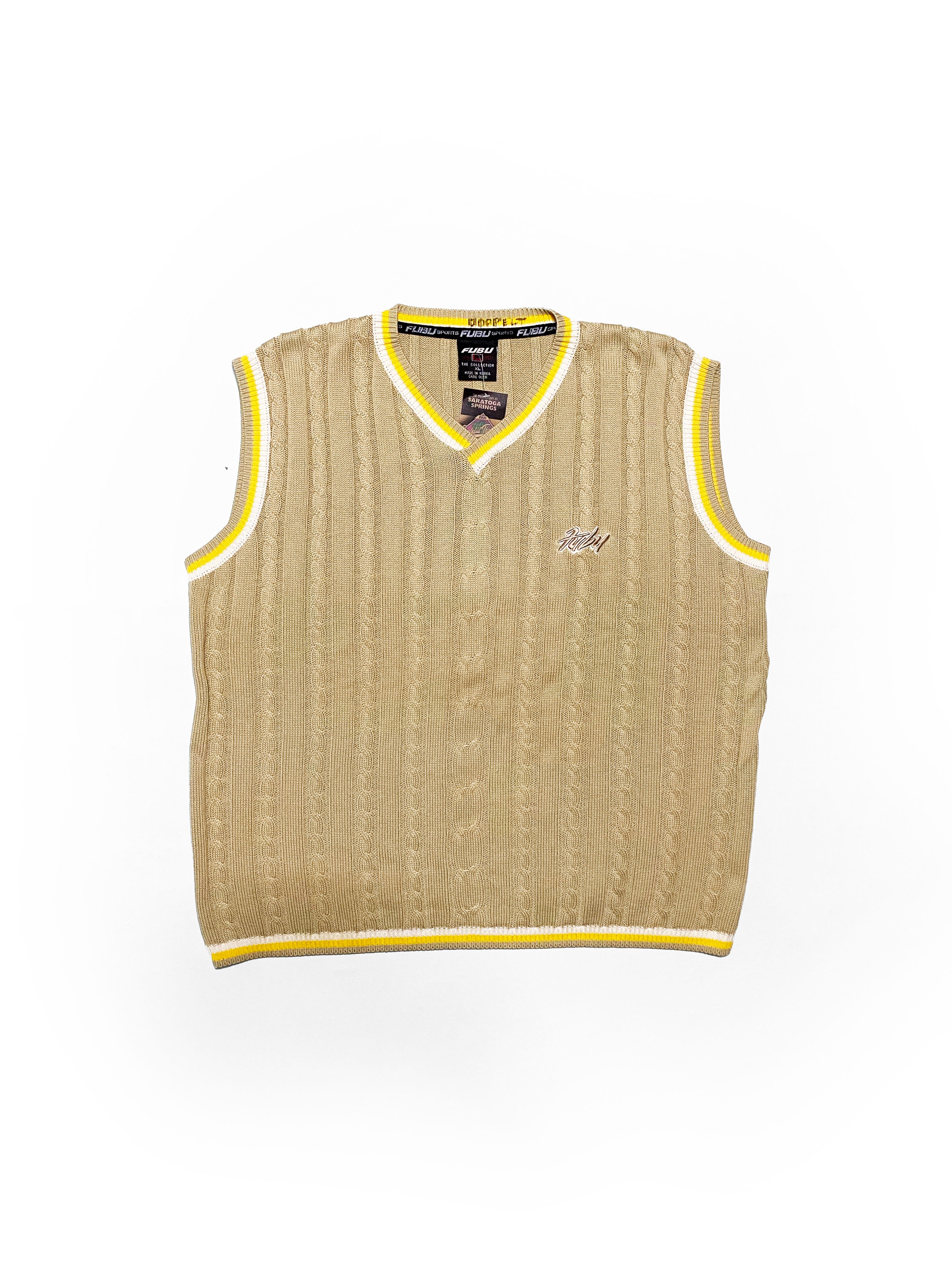 Vintage 90's Fubu Cableknit Sweater Vest