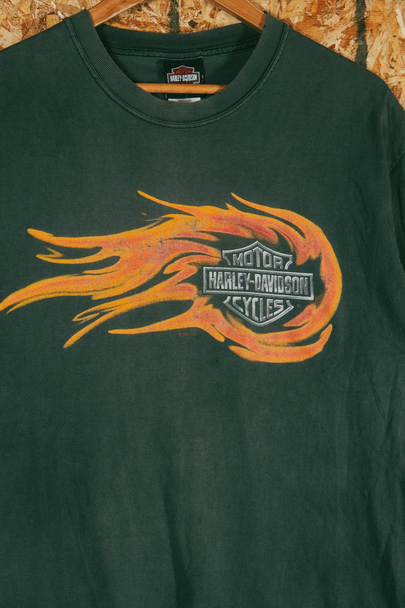 Vintage 2001 Harley Davidson Boston Flame T-Shirt