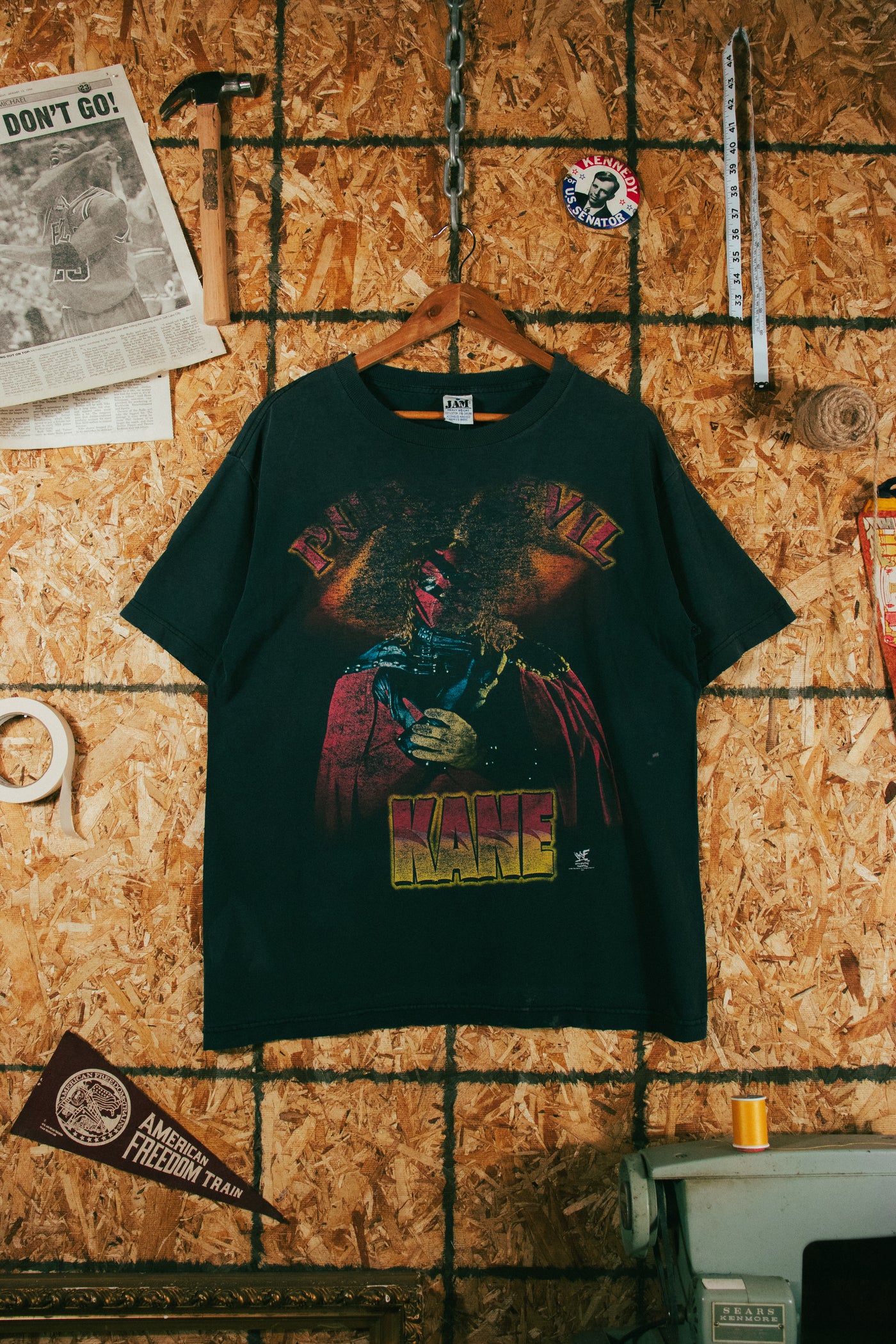 Vintage 90s Pure Evil Kane WWF T-Shirt