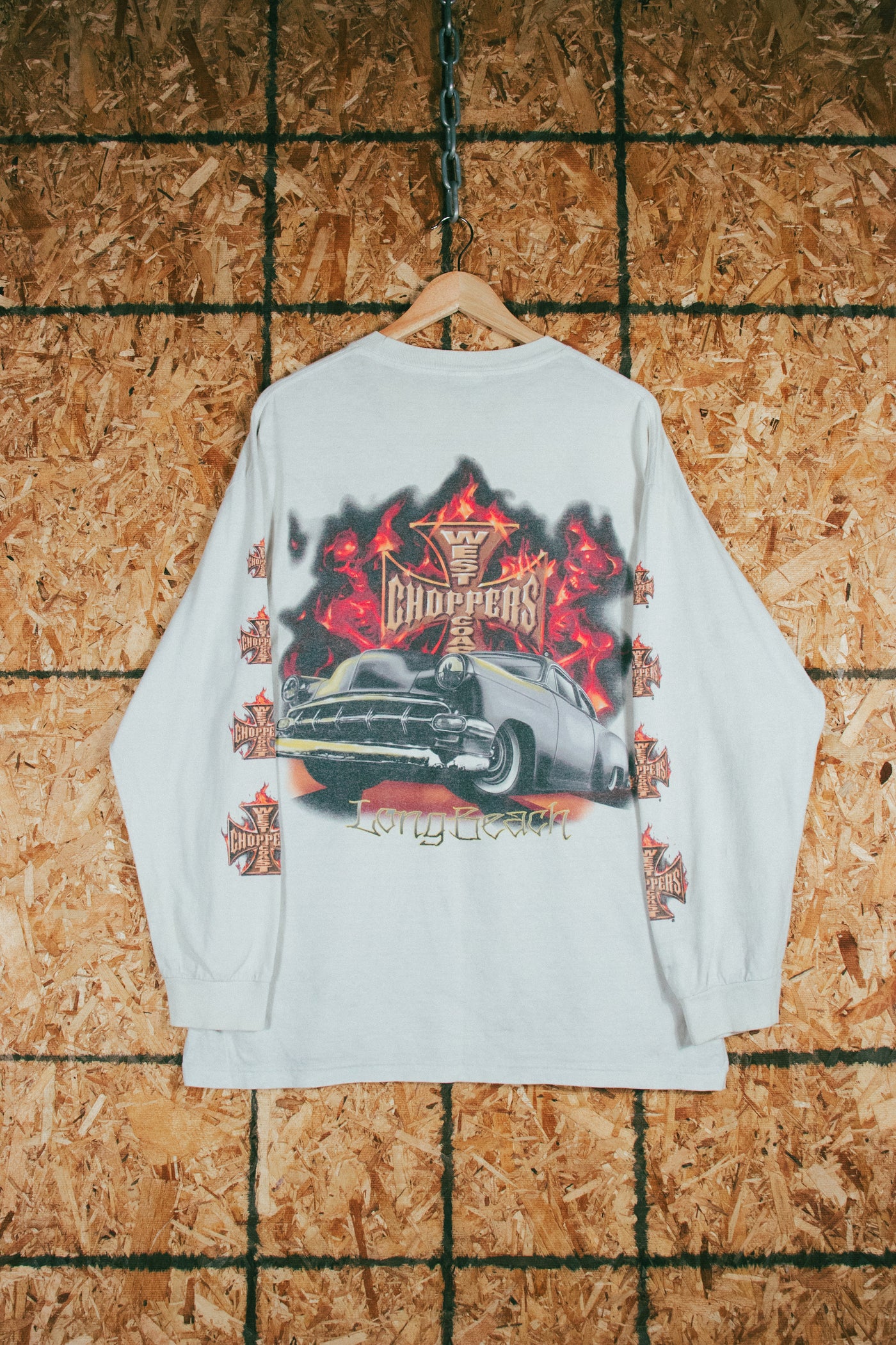 Vintage 90s West Coast Choppers Flame Longsleeve