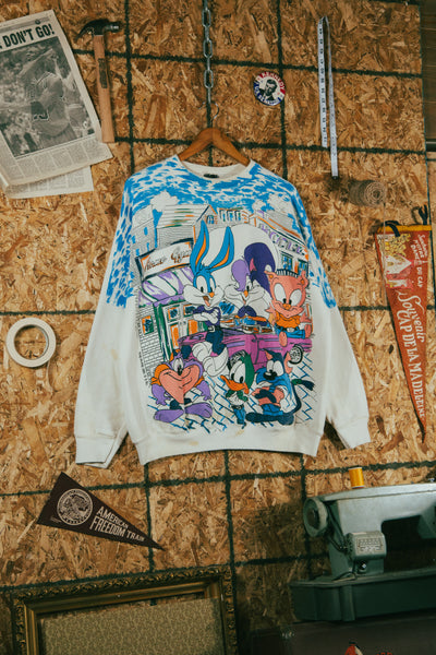 Vintage 1993 ACME Gym Warner Bros AOP Crewneck