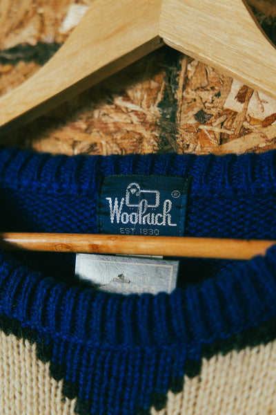 Vintage 90s Woolrich Knit Wool Hockey Sweater