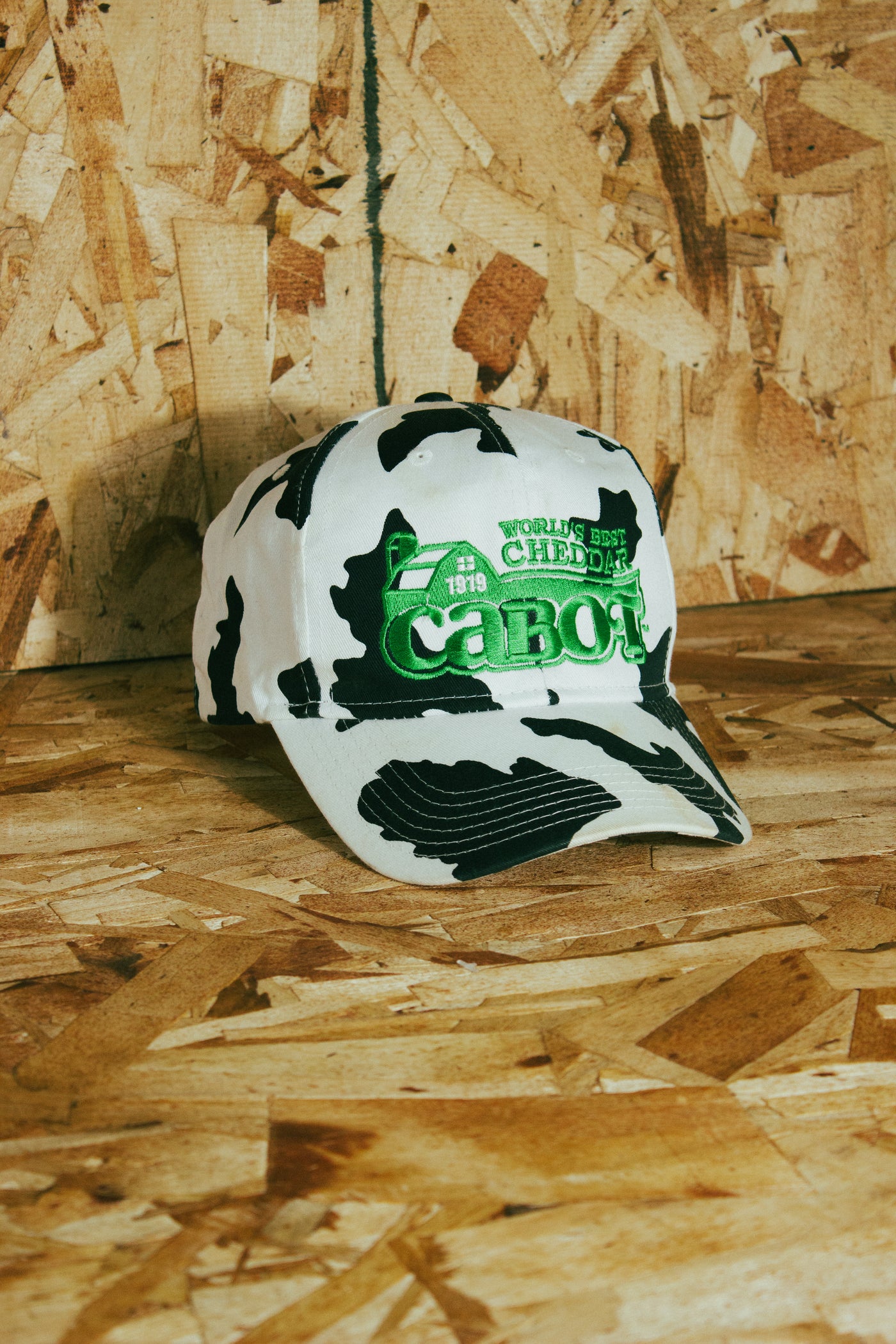 Vintage Cabot Cheese Cow Print Snapback