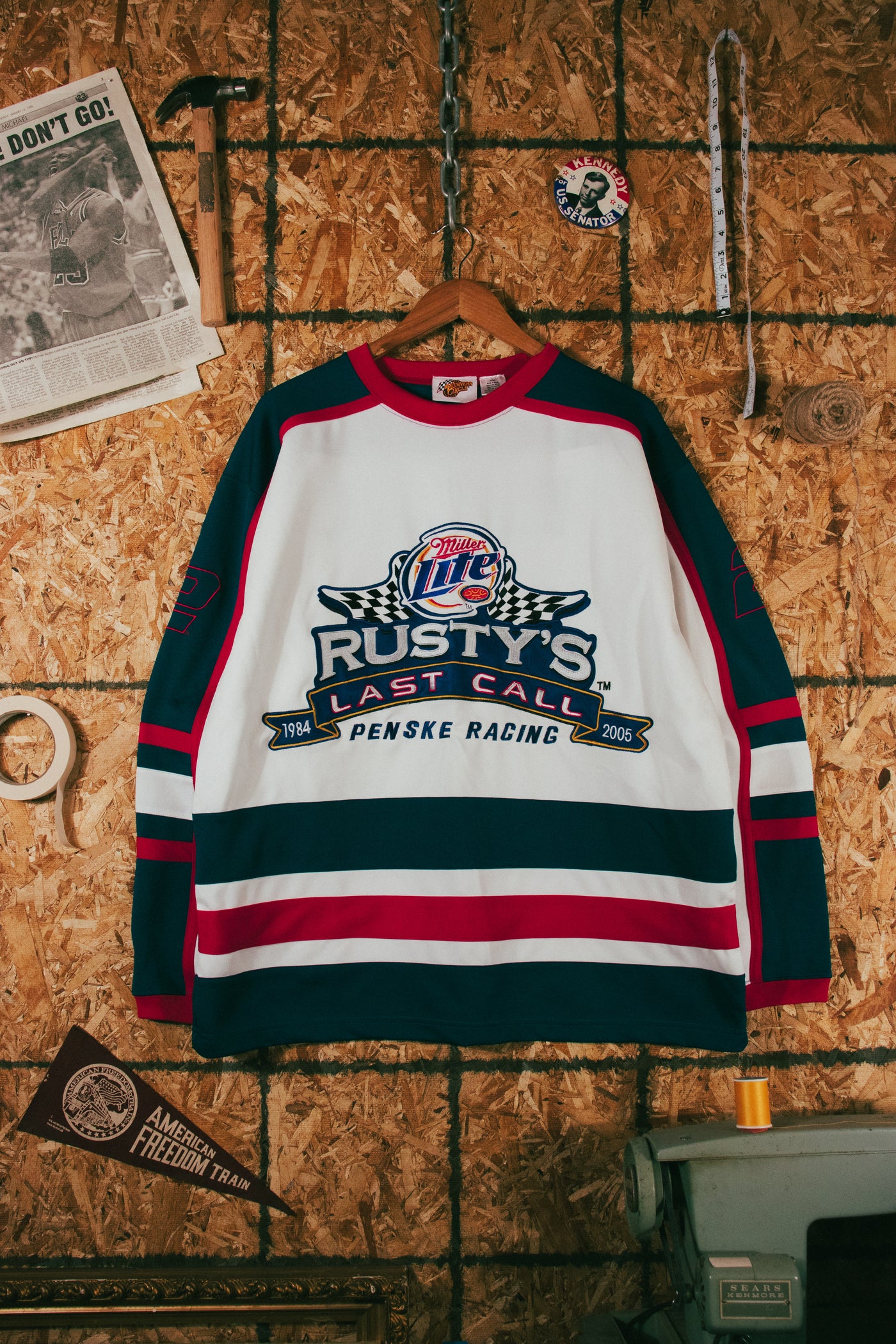 Vintage 2005 Miller Lite Rusty Wallace Hockey Jersey