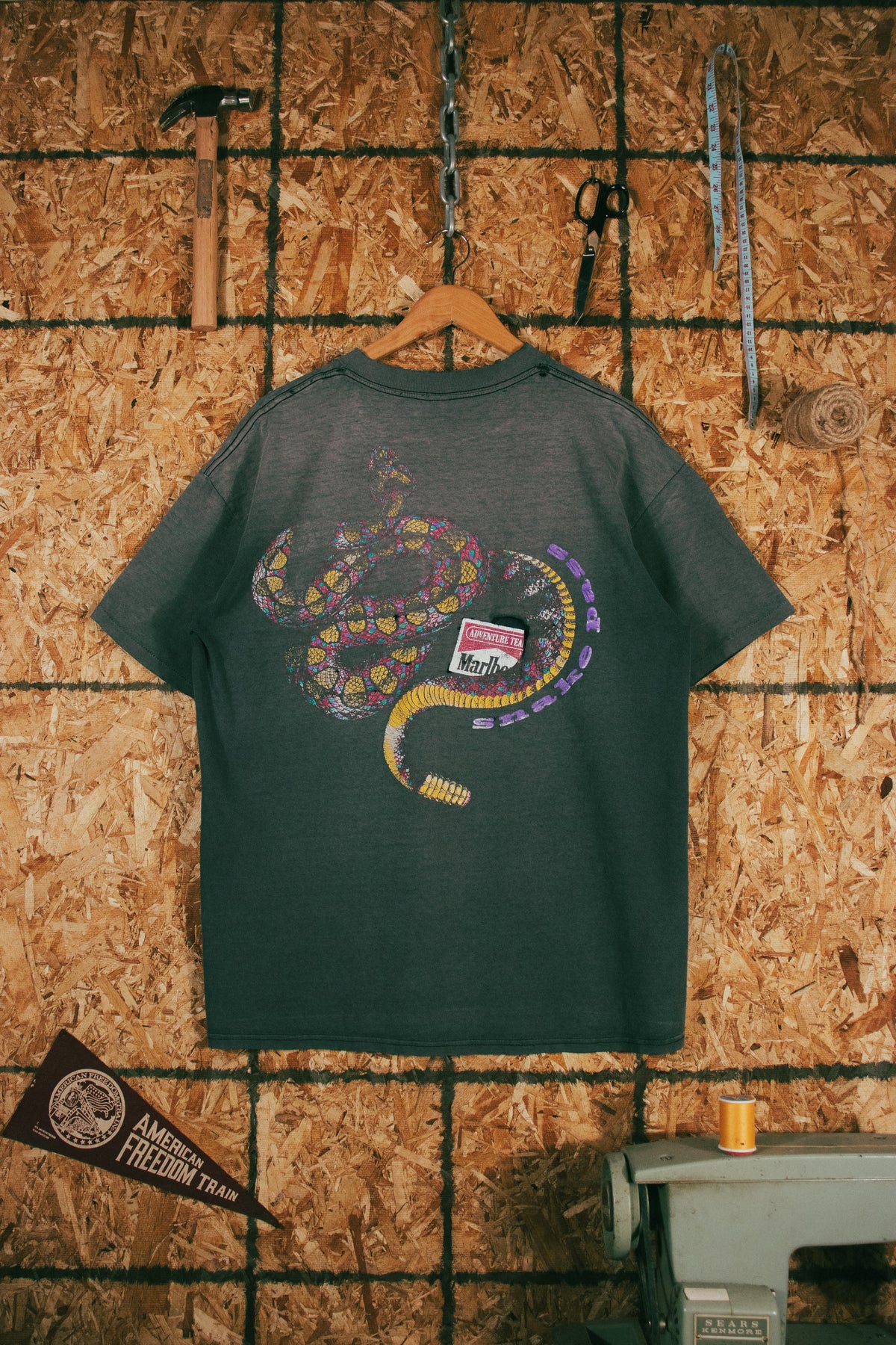 Marlboro マルボロ train s/s fade t-shirt l Vintage Marloboro Unlimited Cigarette Black Train T Shirt