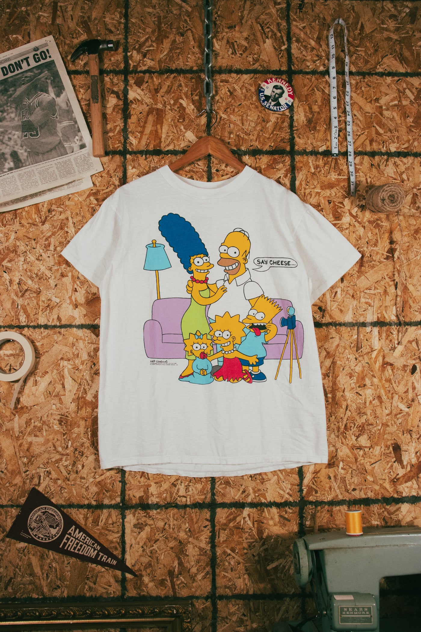 Vintage 1989 Simpsons Family Photo T-Shirt