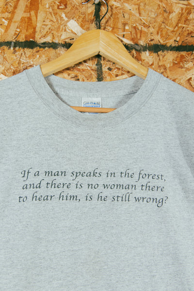 Vintage 2000s “if a man speaks” Parody T-Shirt