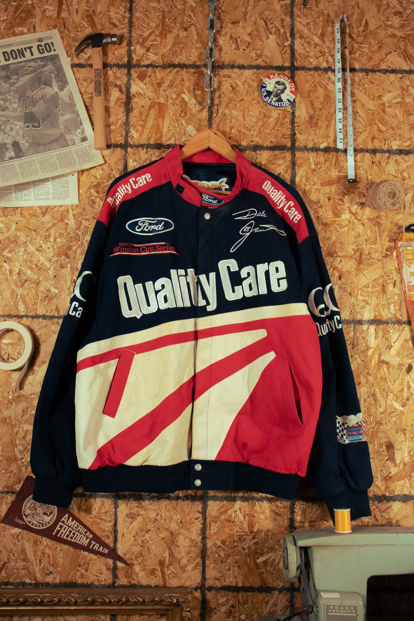 Vintage 90s Jeff Hamilton Dale Jarrett Racing Jacket