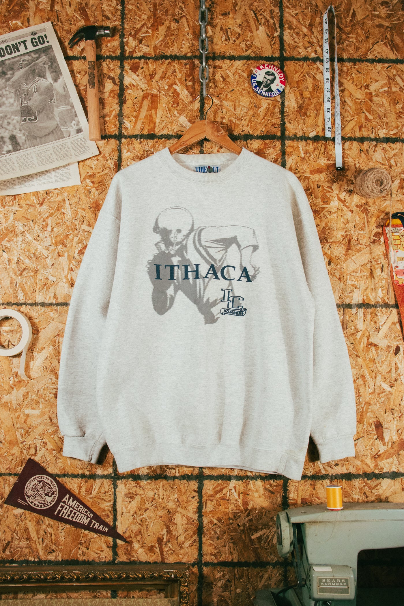 Vintage 90s Ithaca Football Heavyweight Crewneck