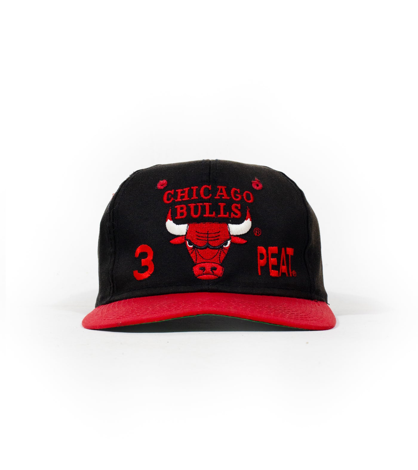 Vintage 90s Chicago Bulls 3 Peat Snapback