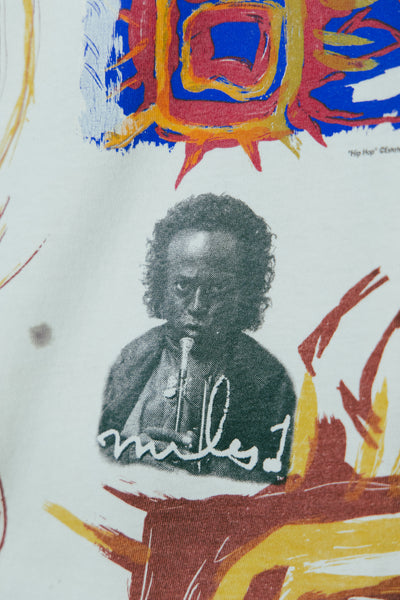 Vintage 90s All Over Print Miles Davis Art T-Shirt