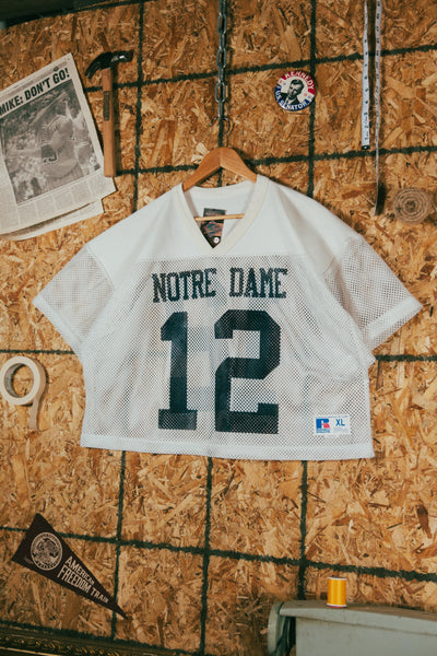 Vintage 80s Notre Dame Croppy Mesh Jersey