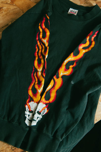 Vintage 90s Biker Flame Longsleeve