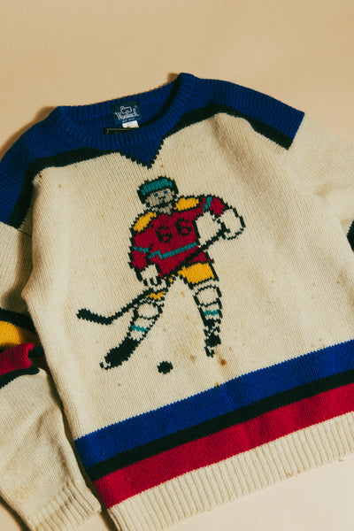 Vintage 90s Woolrich Knit Wool Hockey Sweater