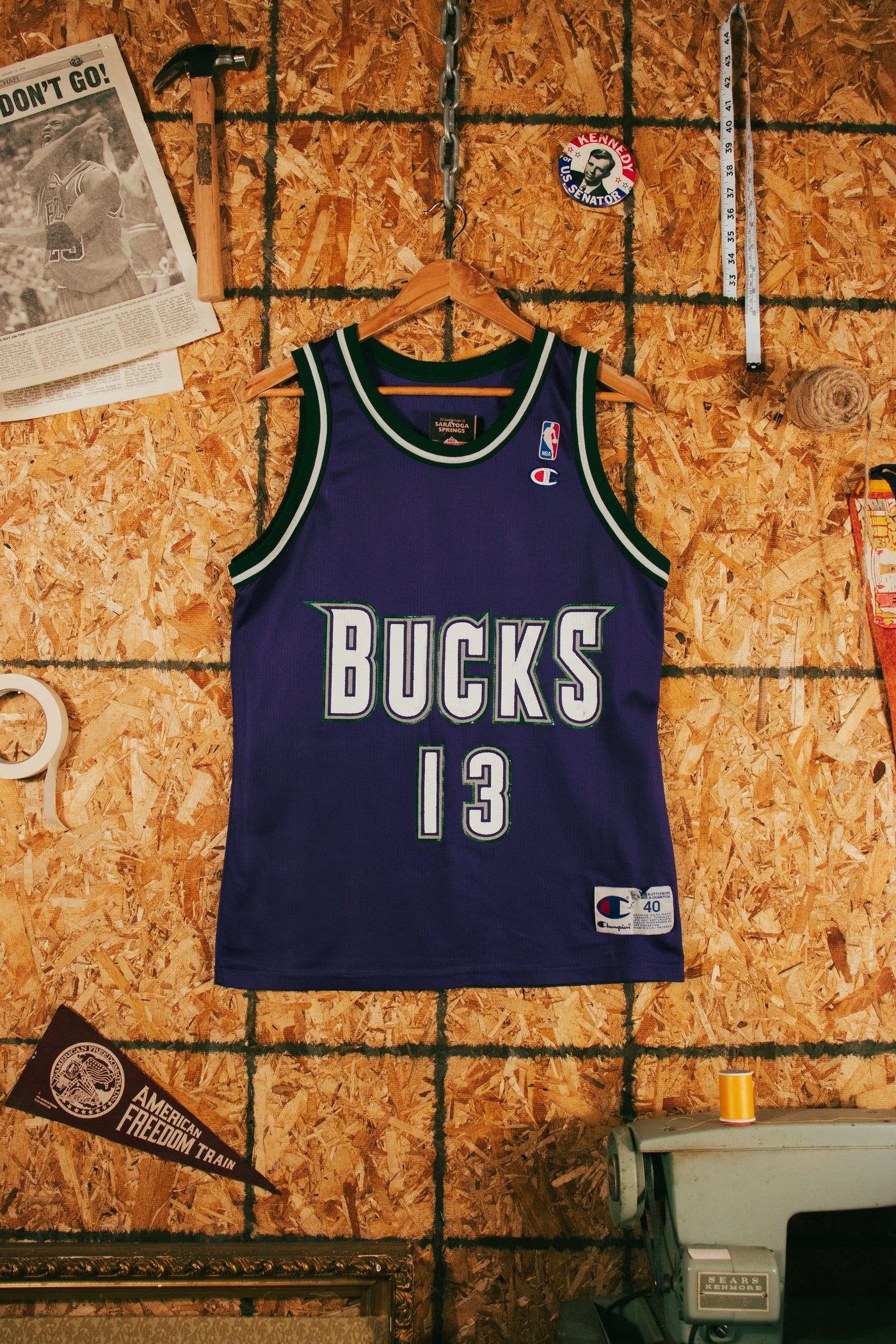 Vintage 90s Glenn Robinson Milwaukee Bucks Champion Jersey