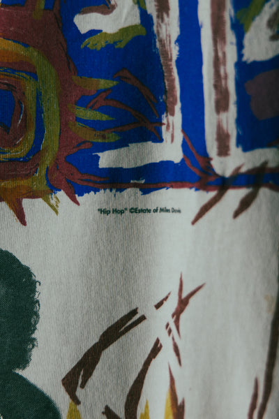 Vintage 90s All Over Print Miles Davis Art T-Shirt
