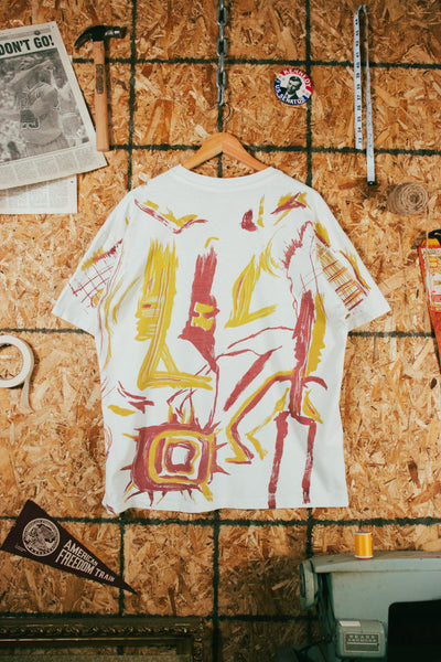 Vintage 90s All Over Print Miles Davis Art T-Shirt