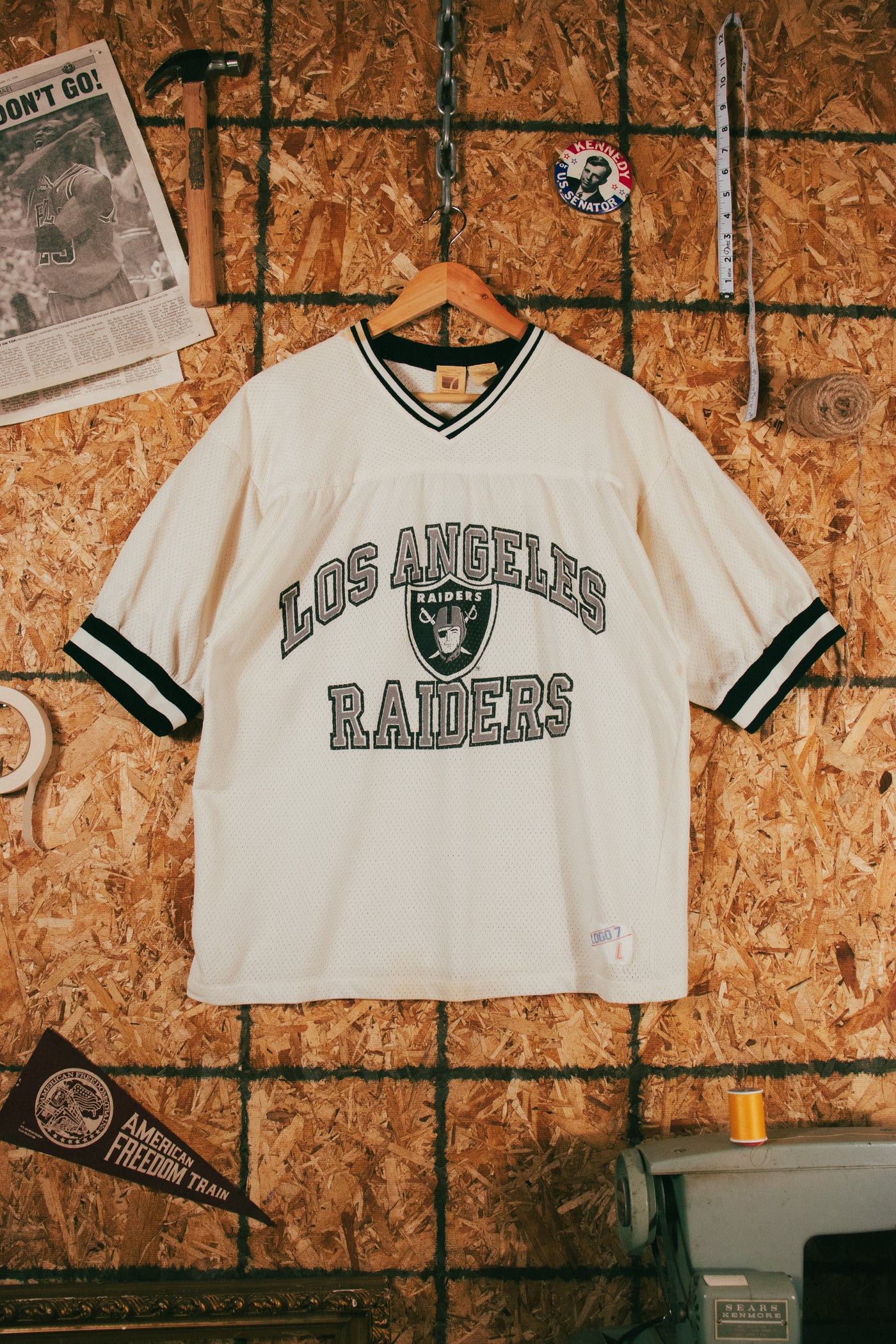 Vintage 80s Logo 7 Mesh LA Raiders Jersey