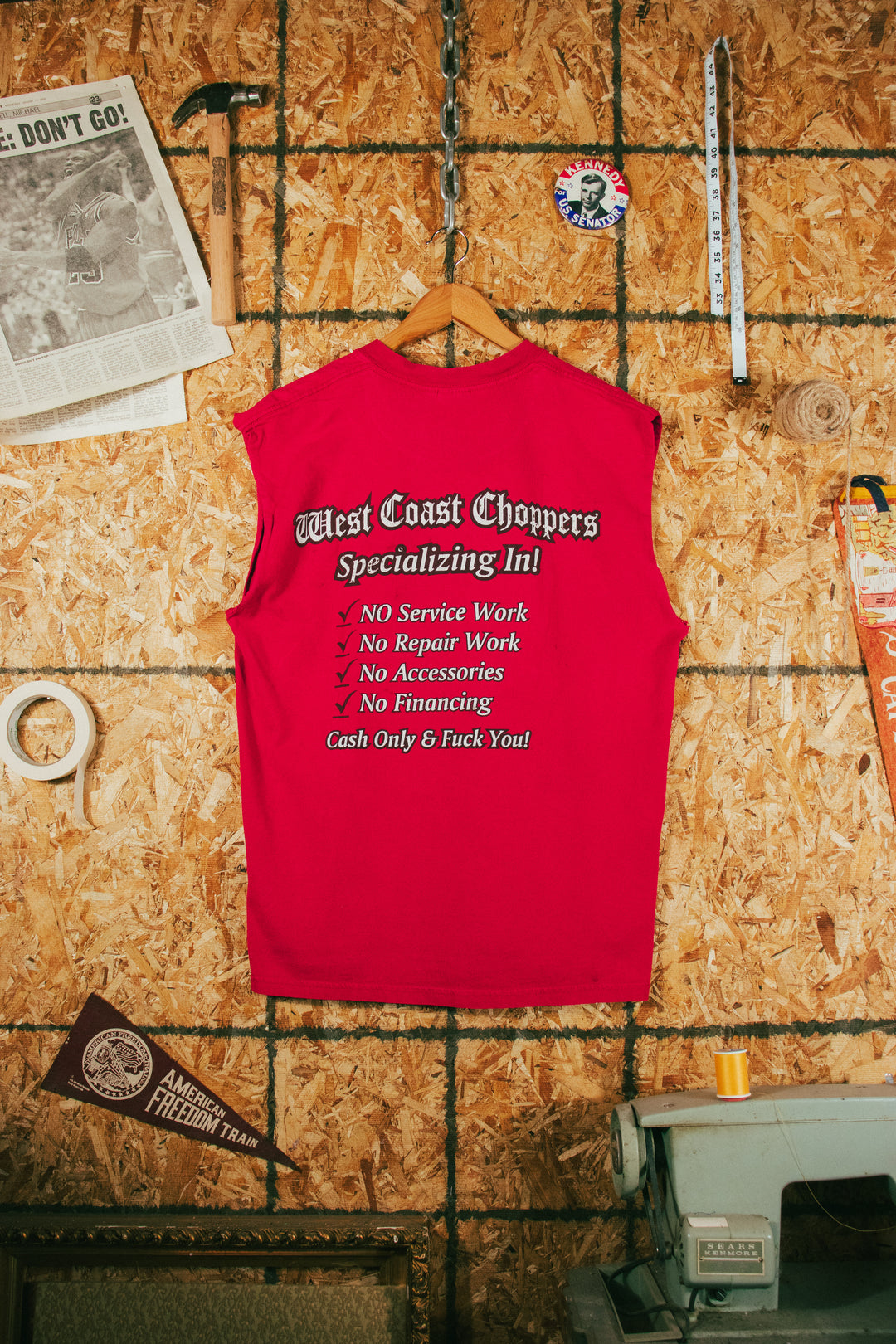 Vintage 2000s West Coast Choppers 'Service' Cut Off Shirt