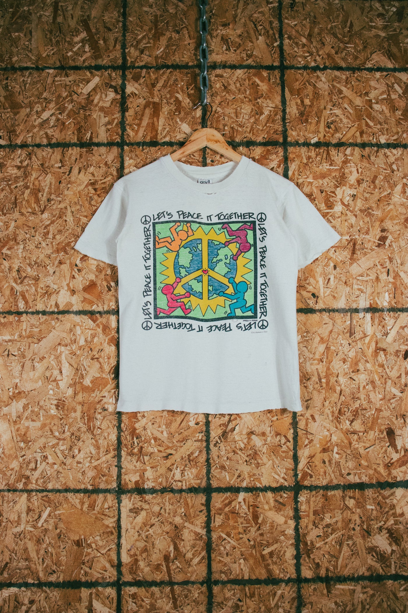 Vintage 1993 ‘Let’s Peace it Together’ Keith Haring Karen Perez Art T-Shirt