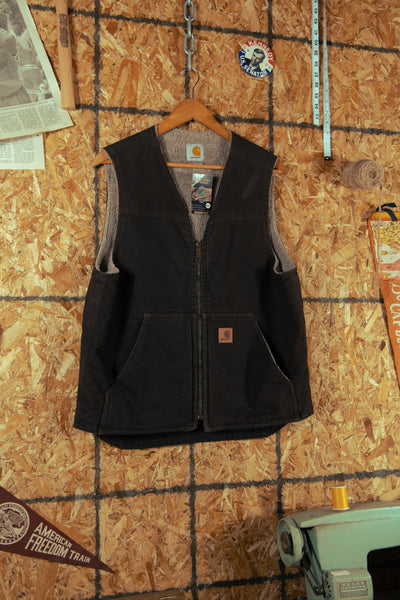 2000s Carhartt Sherpa Lined Vest - Brown