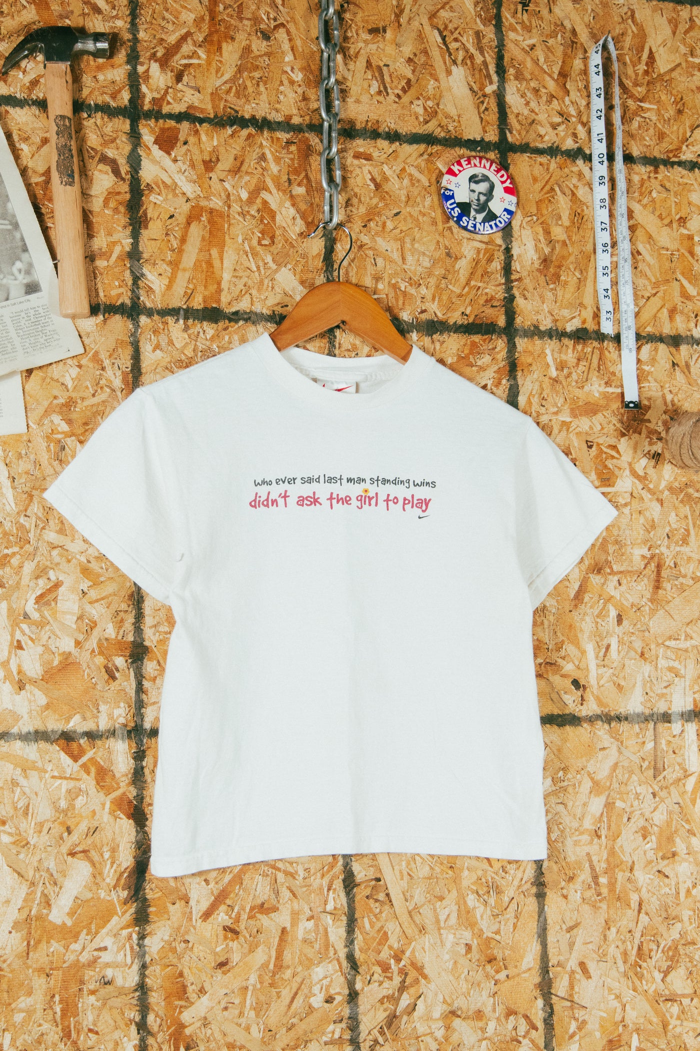 Vintage 90s Nike ‘Ask a Girl to Play’ Baby T-Shirt