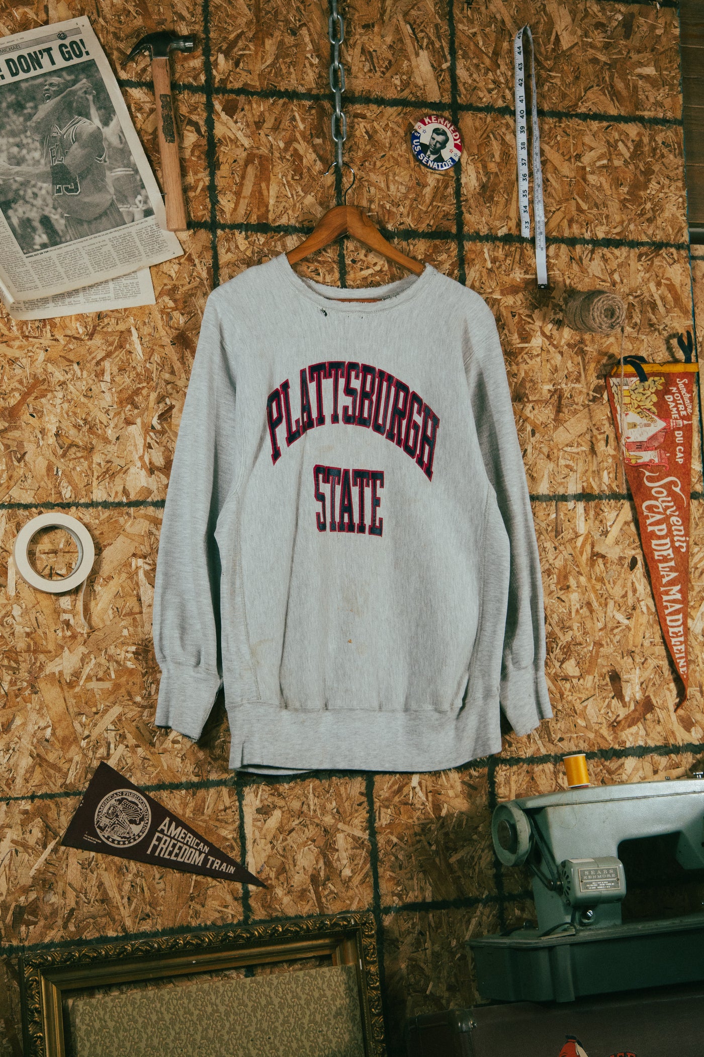 Vintage 90s Plattsburgh State Champion Reverse Weave Crewneck
