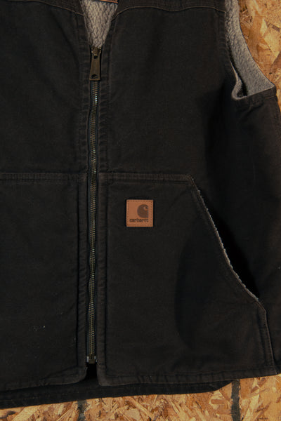 2000s Carhartt Sherpa Lined Vest - Brown