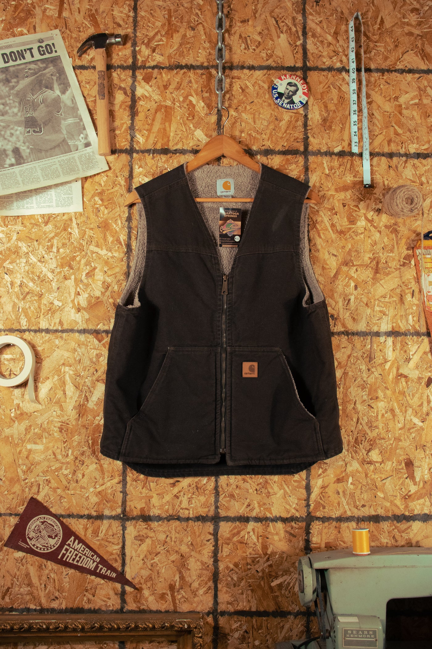 2000s Carhartt Sherpa Lined Vest - Brown