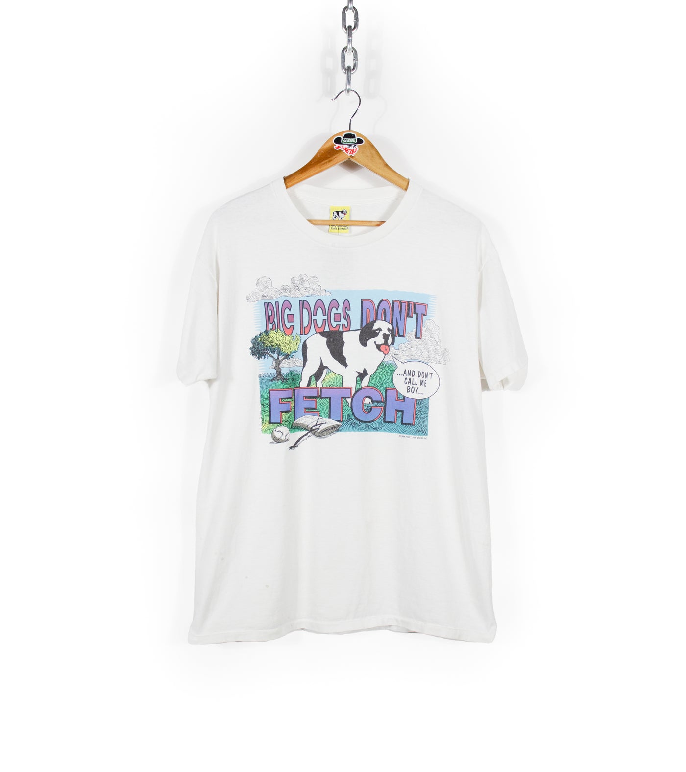 Vintage 1994 "Big Dogs Don't Fetch" Big Dogs T-Shirt