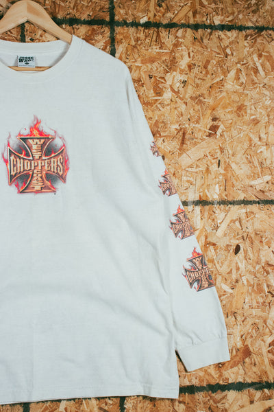 Vintage 90s West Coast Choppers Flame Longsleeve