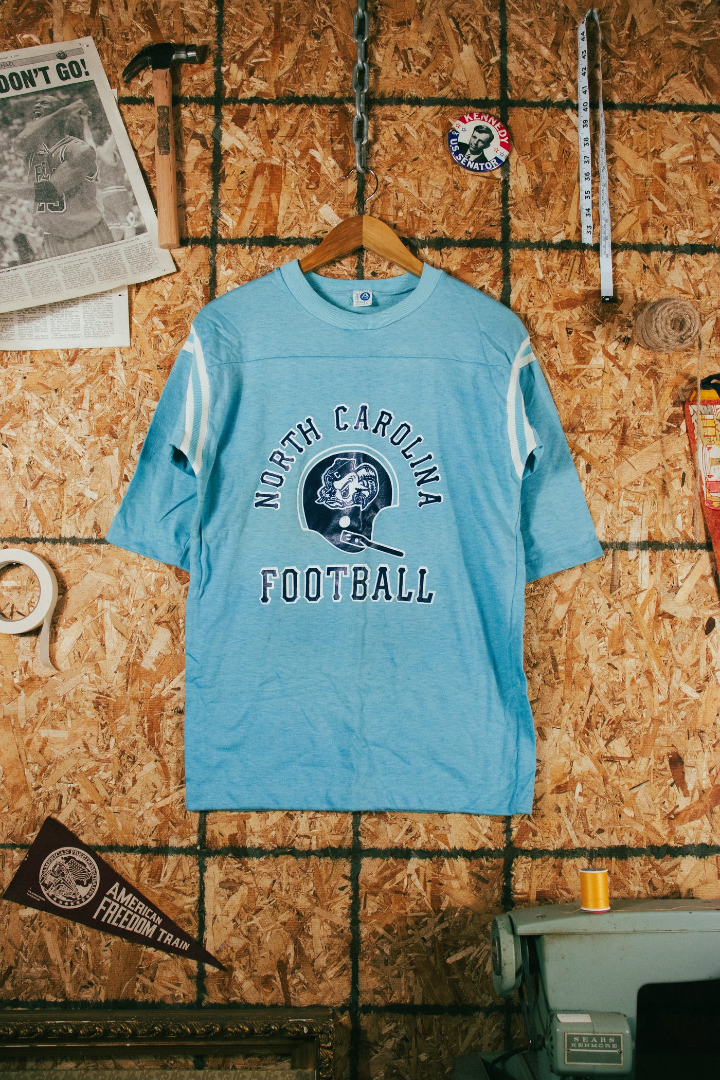 Vintage 70s UNC Football 3/4 Sleeve Shirt