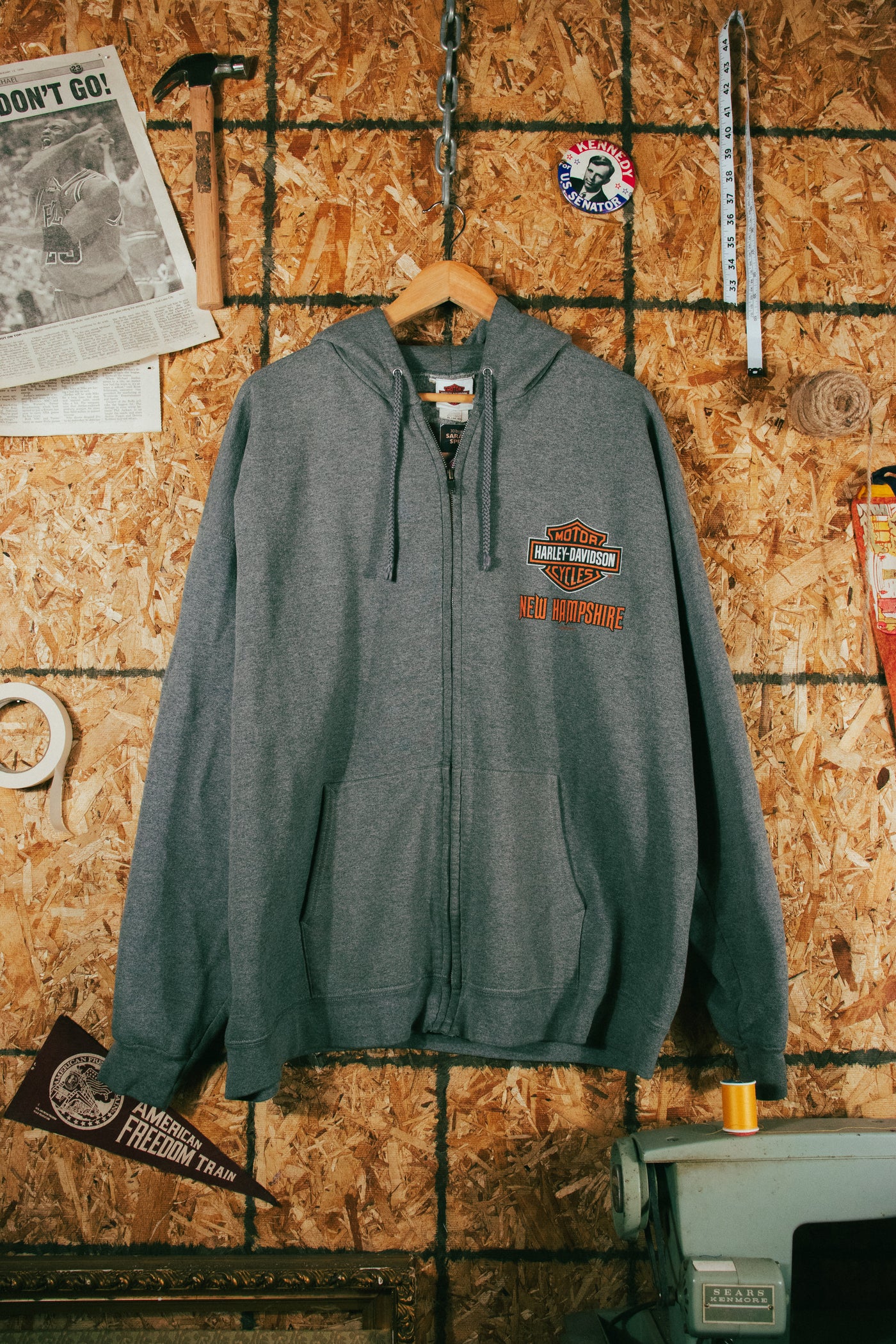 Vintage Harley Davidson Zip Up Hoodie