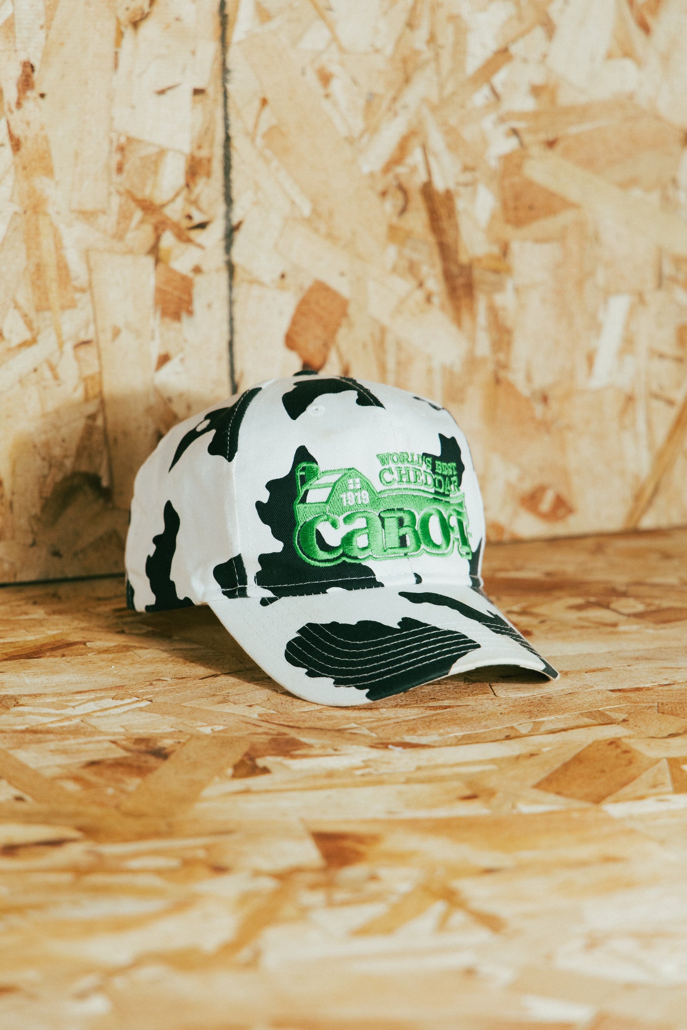 Vintage Cabot Cheese Cow Print Snapback
