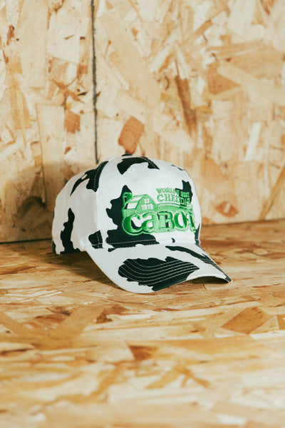 Vintage Cabot Cheese Cow Print Snapback