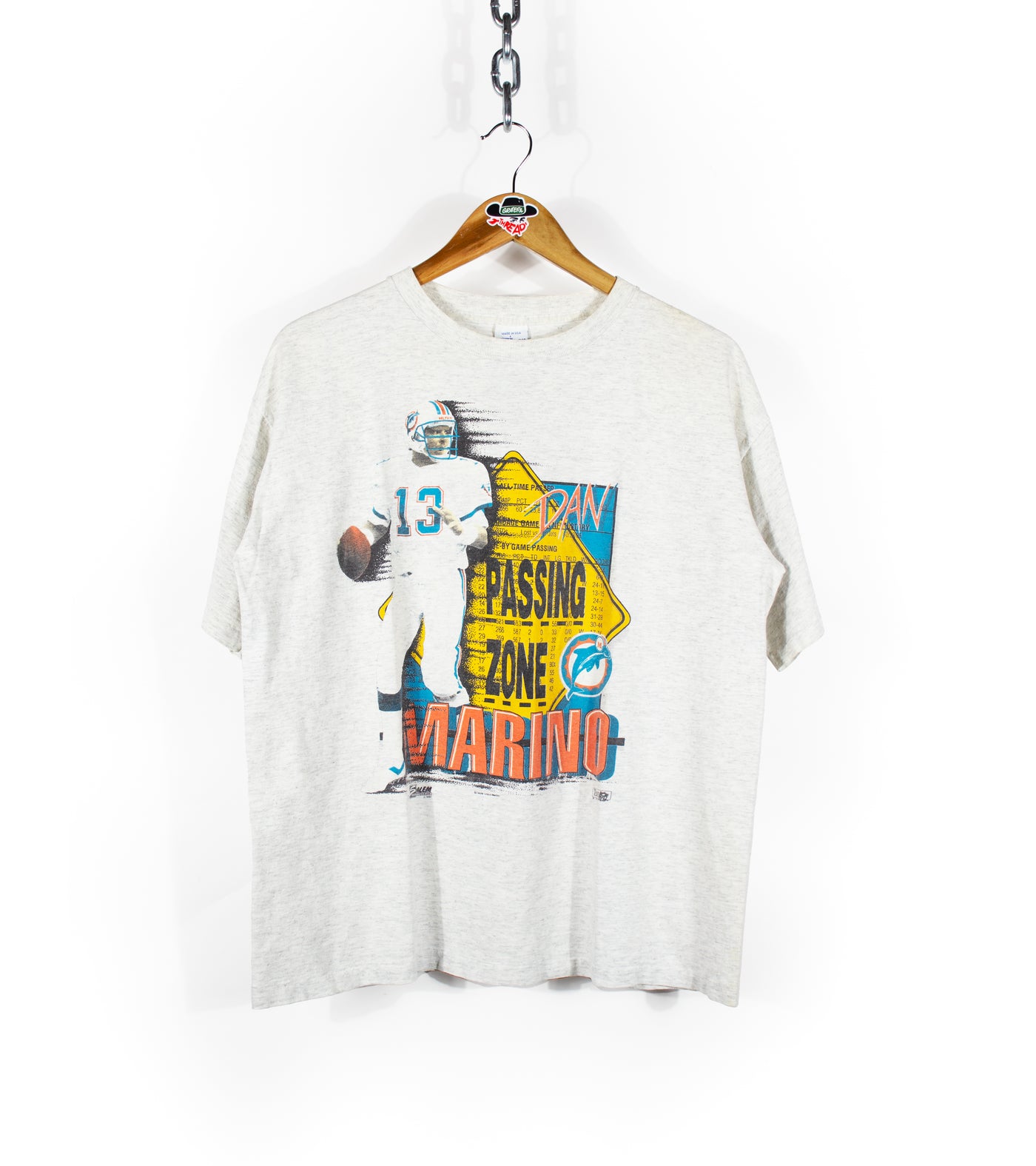 Vintage 1991 Dan Marino Salem Sportswear Passing Zone T-Shirt