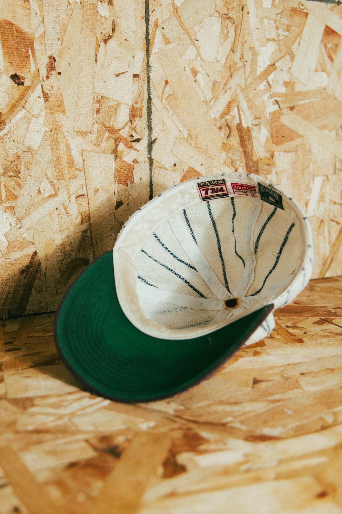 Vintage 90s Wool Pinnstripe Fitted Yankees Hat