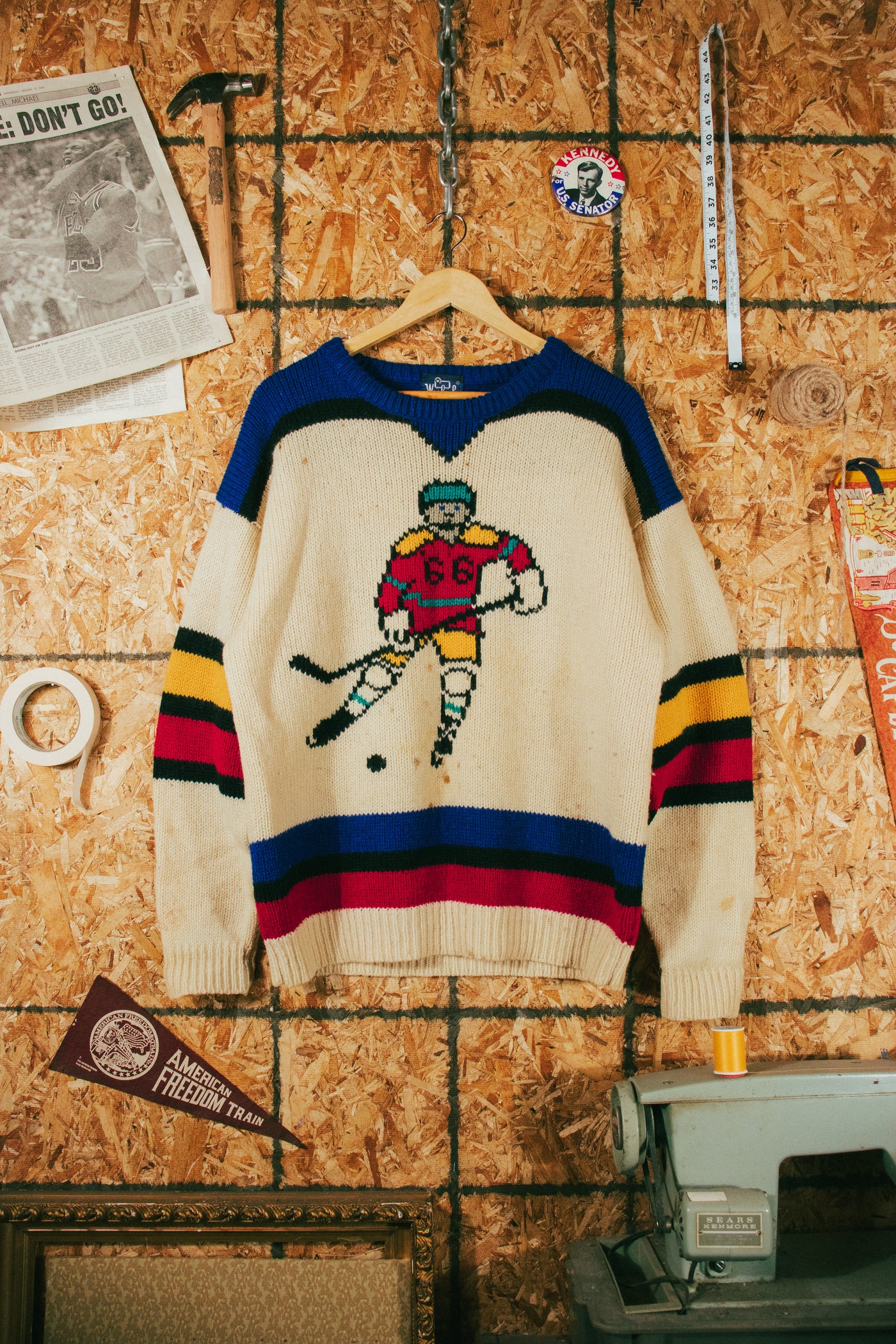 Vintage 90s Woolrich Knit Wool Hockey Sweater