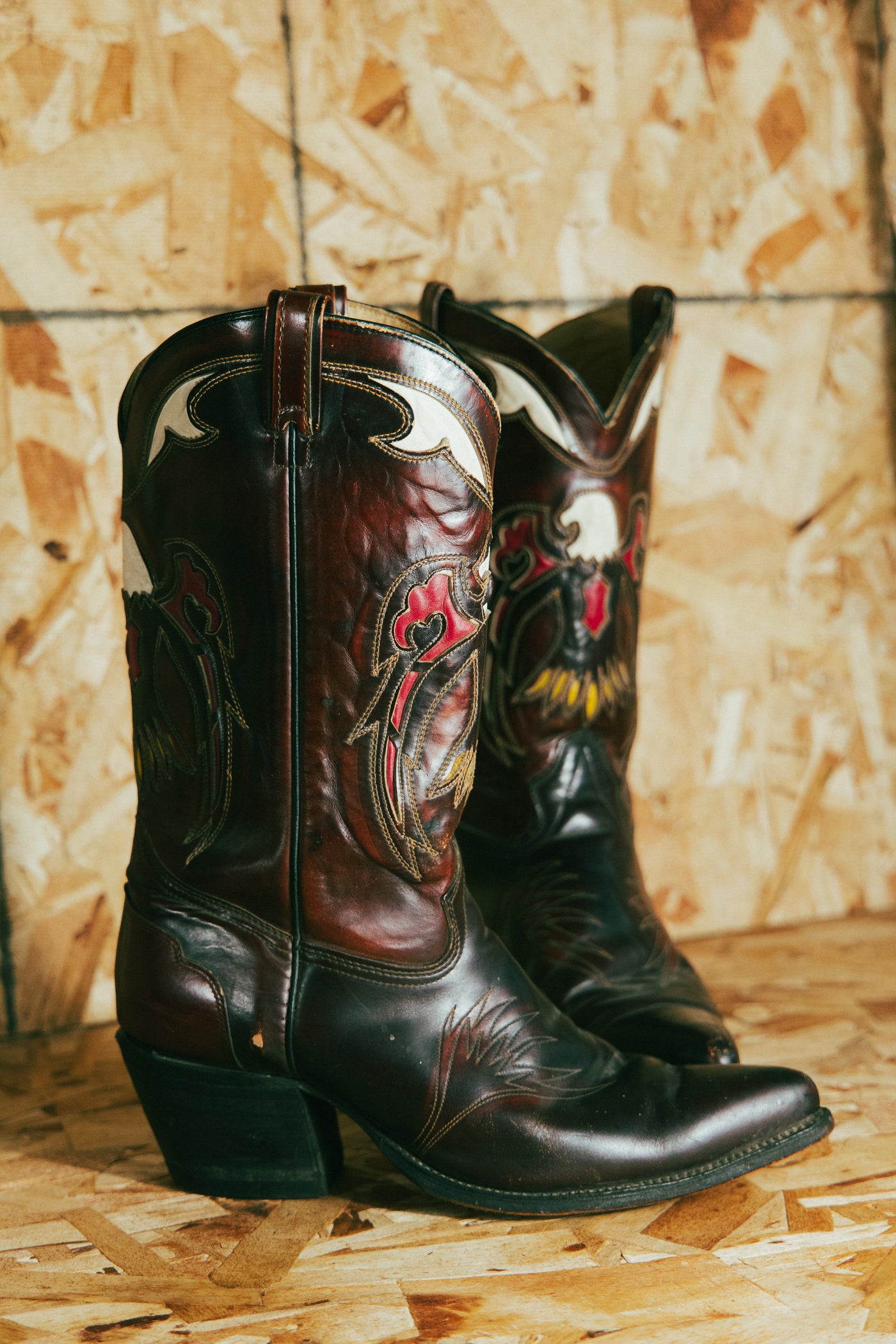 Vintage Eagle Thunderbird Texas Cowboy Boot
