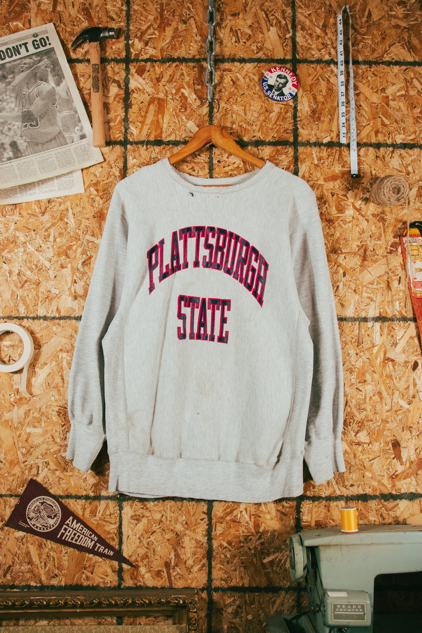 Vintage 90s Plattsburgh State Champion Reverse Weave Crewneck