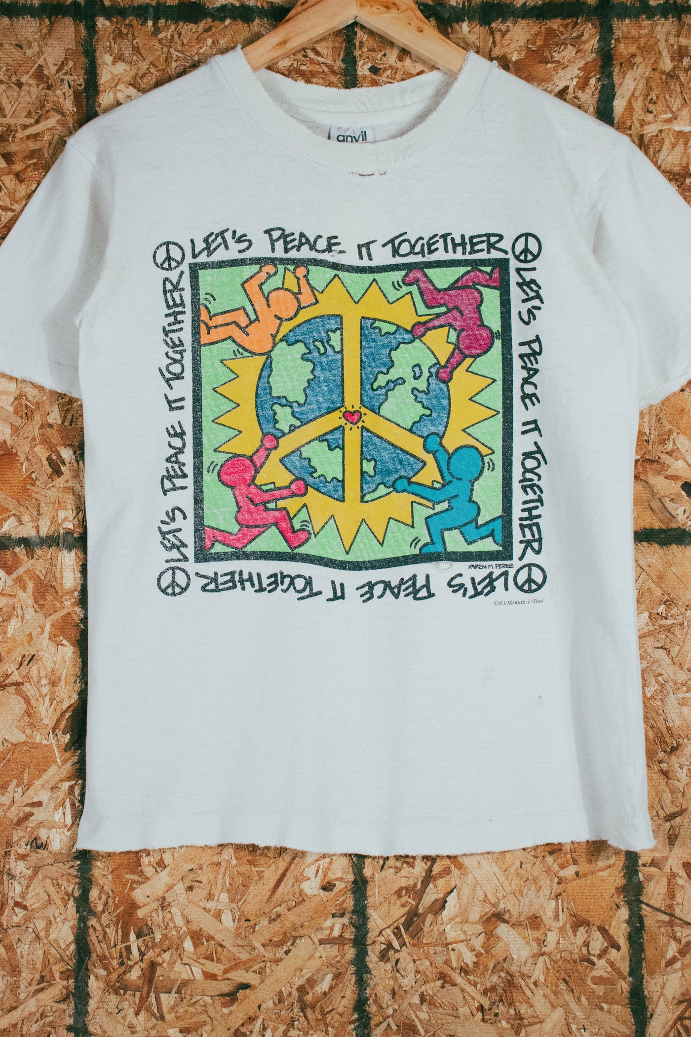 Vintage 1993 ‘Let’s Peace it Together’ Keith Haring Karen Perez Art T-Shirt