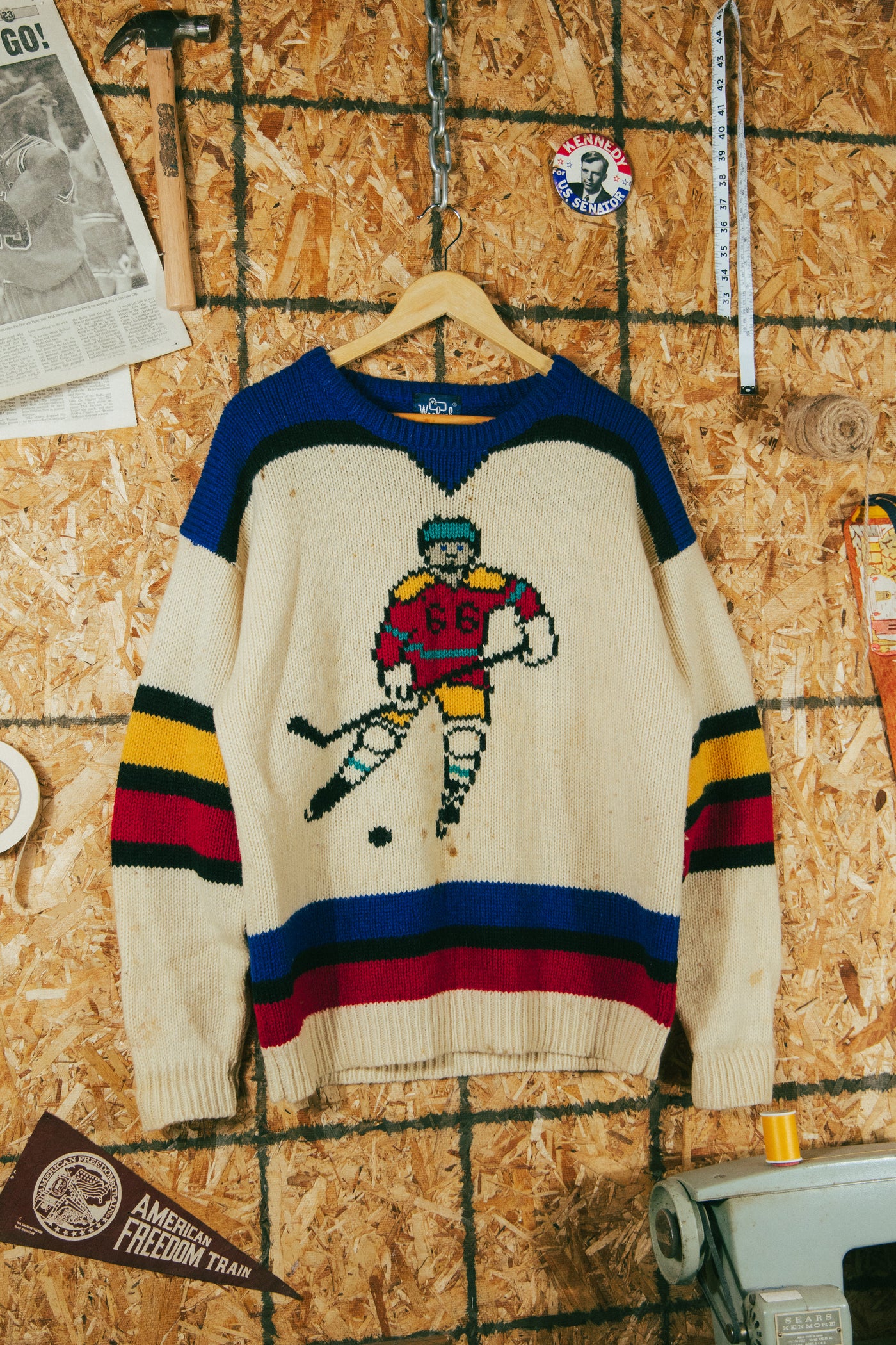 Vintage 90s Woolrich Knit Wool Hockey Sweater