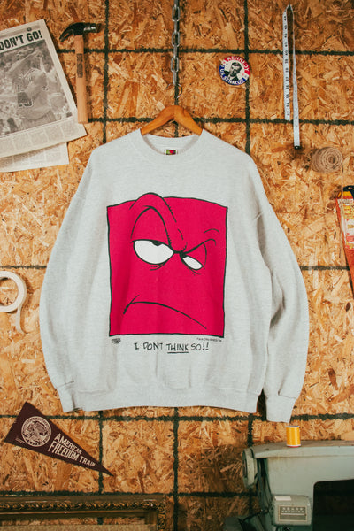 Vintage 1996 ‘I Don’t Think So’ Art Crewneck
