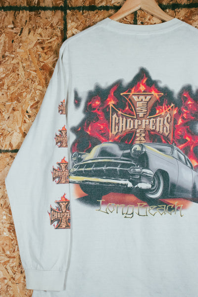 Vintage 90s West Coast Choppers Flame Longsleeve