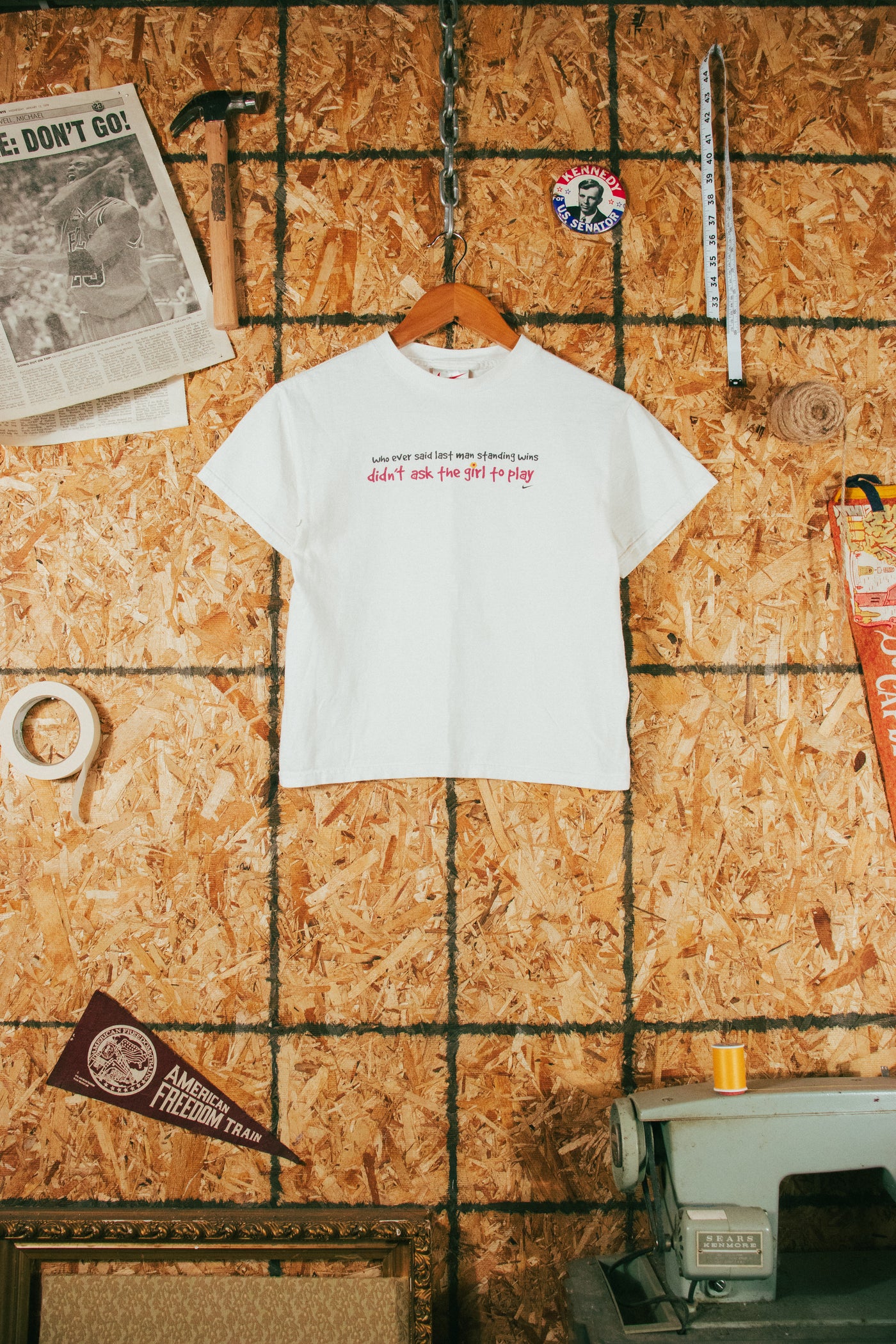 Vintage 90s Nike ‘Ask a Girl to Play’ Baby T-Shirt