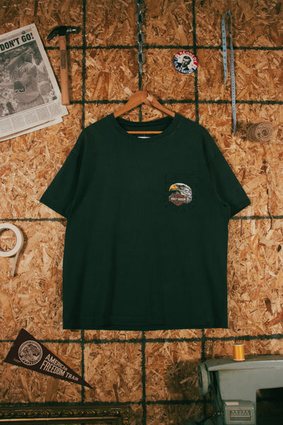 Vintage 90s Harley Davidson Newburgh, NY Pocket T-Shirt