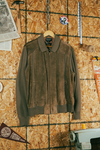 Vintage 80s Leather Zip Up Jacket