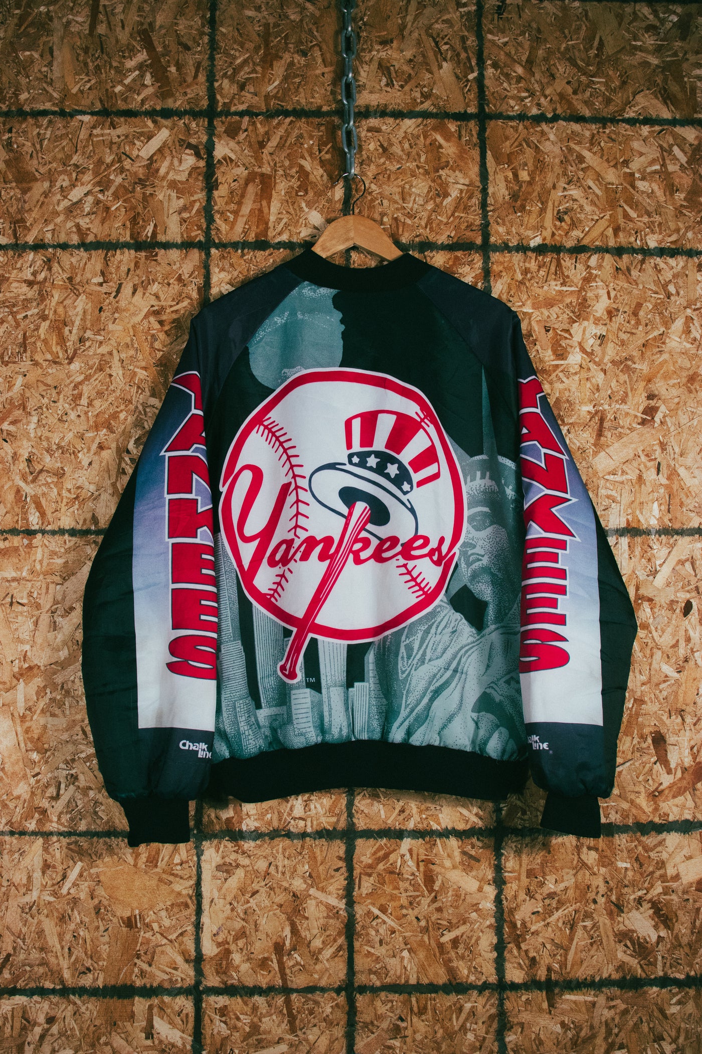 Vintage 90s New York Yankees Chalkline Bomber Jacket