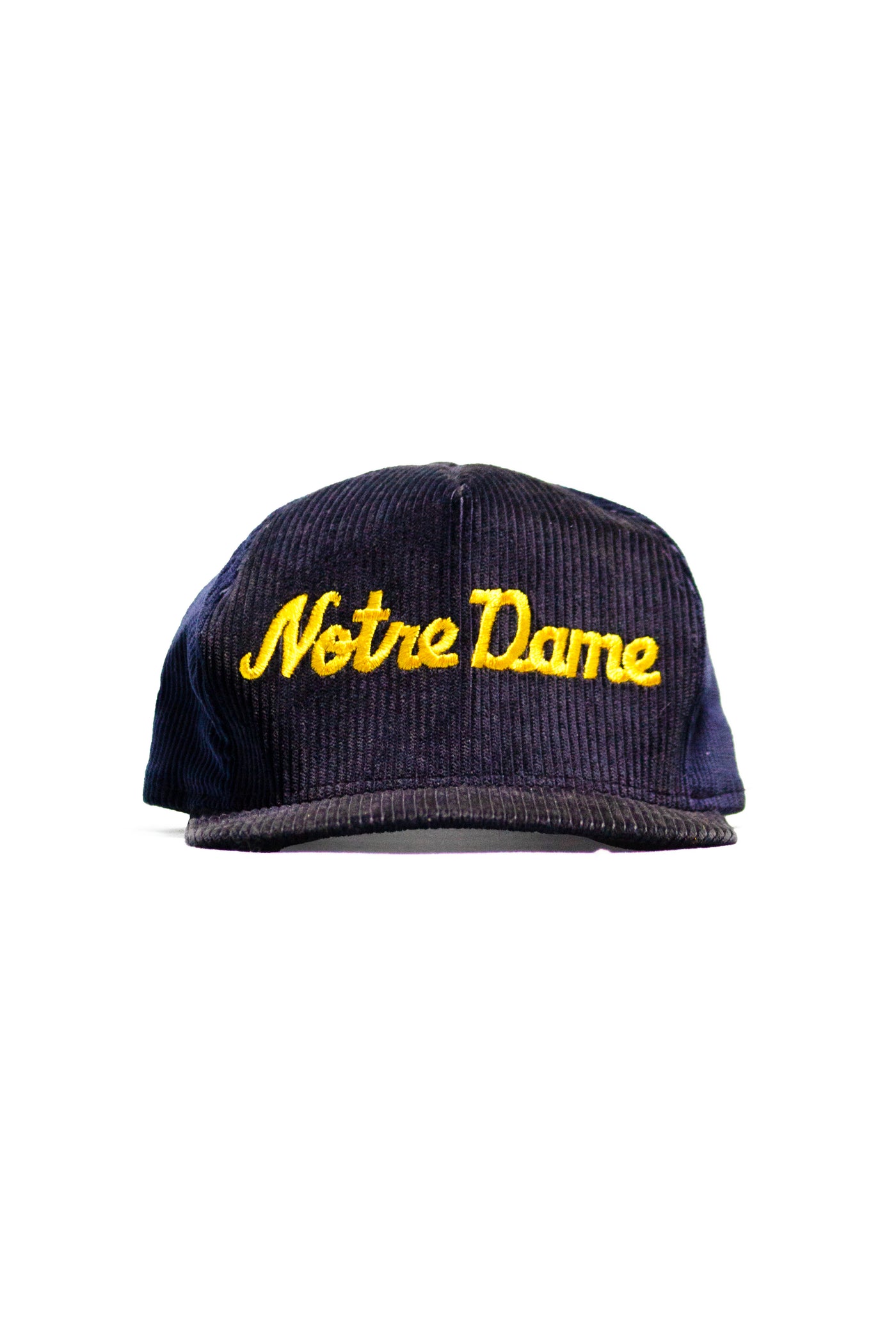 Vintage 80s Notre Dame Corduroy Snapback